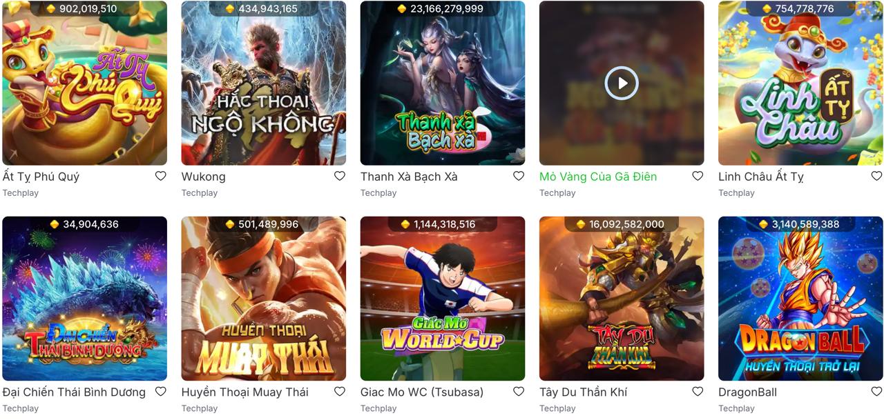 Kho game đa dạng tại nổ hũ ZUBET chinh phục mọi cược thủ