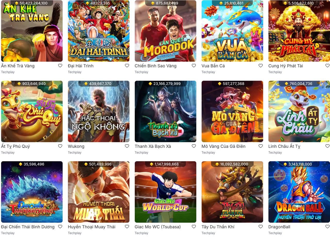 Danh mục game nổ hũ ZUBET đáng trải nghiệm nhất hiện nay